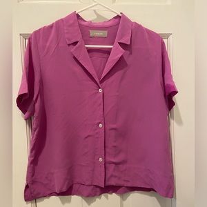 Pink Everlane Clean Silk Notch T-Shirt